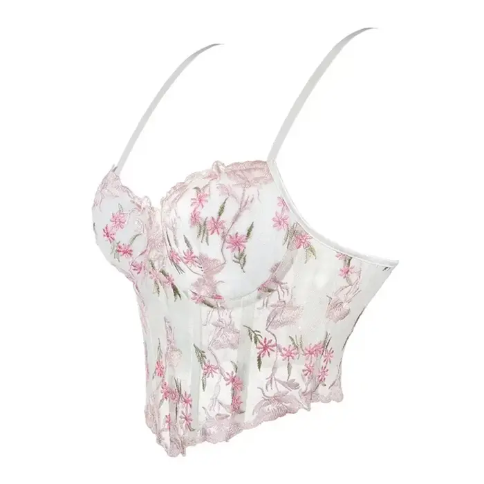 Vyšívané vzorované korzet pre ženy elegantné bustier bielizeň veľké veľkosti letné špeciálne príležitosti