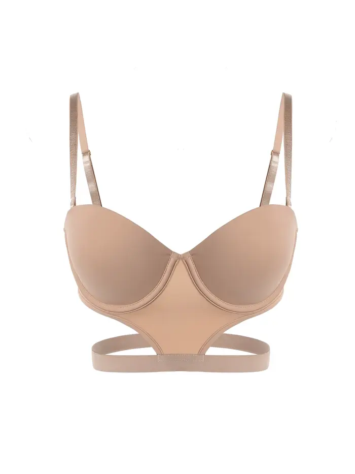 Elegantné sexy push-up podprsenka s odhaleným chrbtom