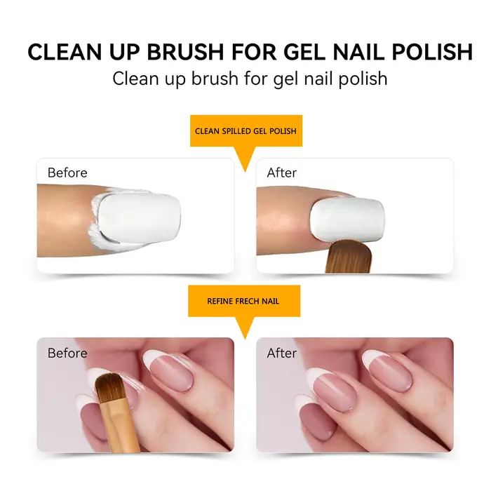 Kolinsky – brosse à ongles française, dessin acrylique, strass, peinture sur Gel, manche en métal do