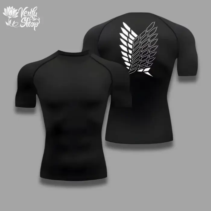 AOT, Levi Ackerman, Attack on Titan, Anime, Gym, Compresseur, Muscleshirt, Merch, Vêtements de Fitne