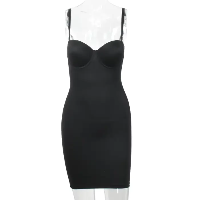 Minceur pleine longueur Shapewear glisse nue droite Tube robe corps Shaper femmes maigre sous les ro