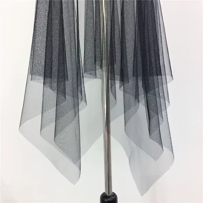 Jupon d'été longue couche transparente, Tulle noir et blanc, jupe en maille et dentelle, sous-jupe p