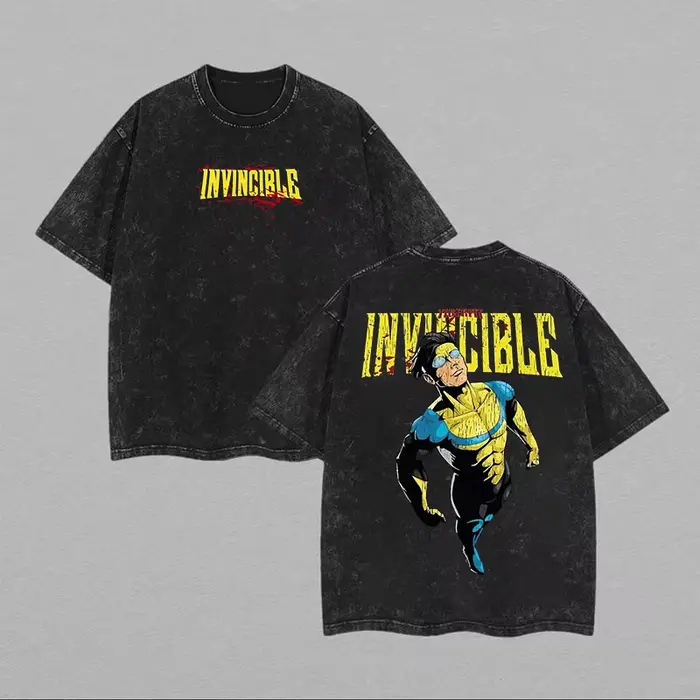 T-shirt Anime Invincible tendance, unisexe, grande taille, pour les couples, vêtements originaux, à 