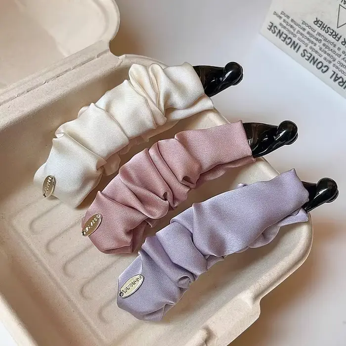 Pince à cheveux banane en Satin pliable, style coréen élégant, solide, pour femmes et filles, orneme