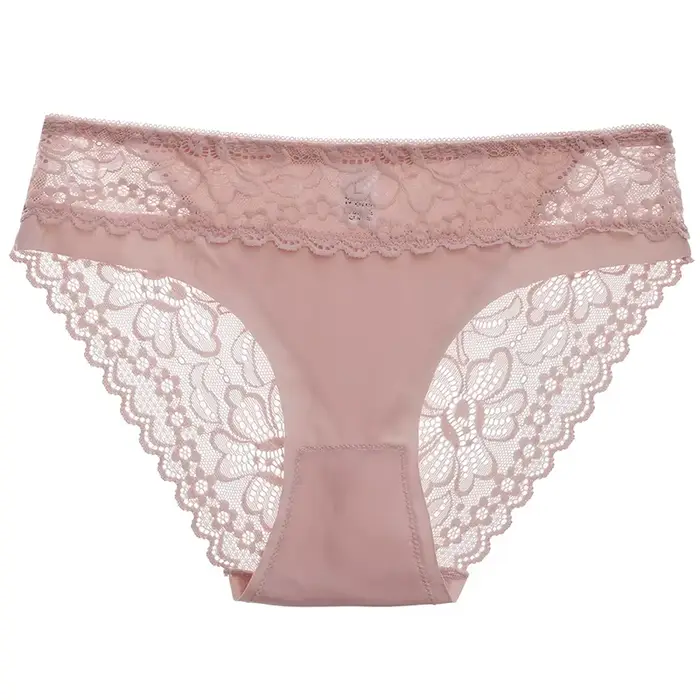 Dámske nohavičky zo spandex polyesteru s pevnou čipkou elegantné spodné prádlo pre všetky príležitosti