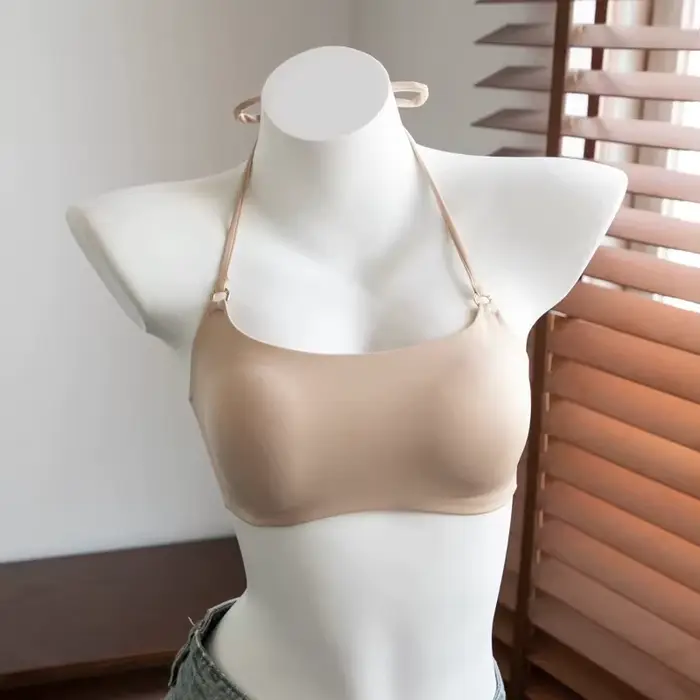 Dámska bezšvová a bezšvová Halter podprsenka, bez kostic, push-up, anti-sagging, mäkká a pohodlná, pre každodenné použitie, doma alebo v kancelárii, veľkosti S M L XL