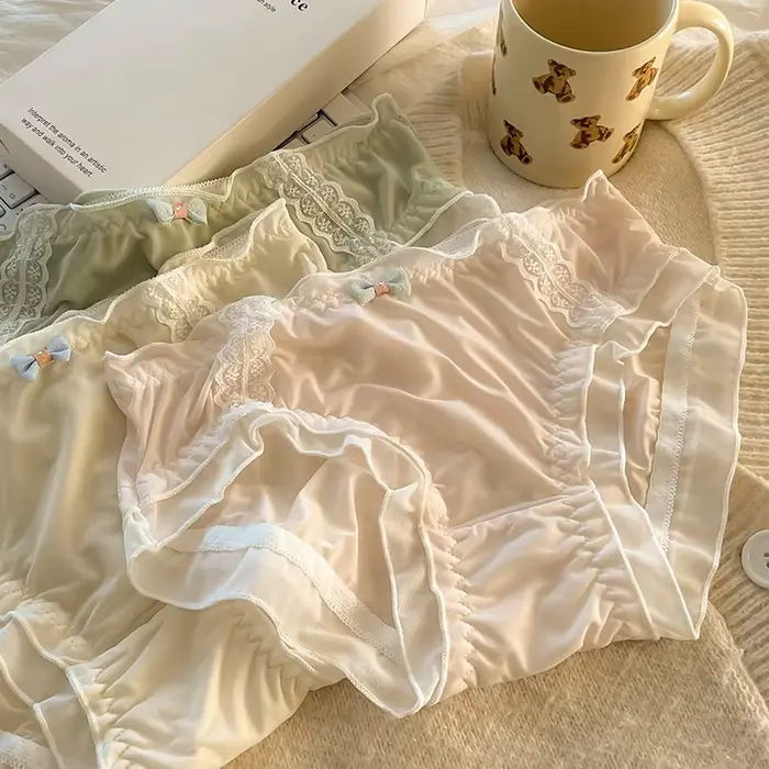 Luolita InDispensLingerie-Culotte Sexy en Dentelle pour Femme, Sous-vêtement Respirant, Rose, Transparent, Solide, Document
