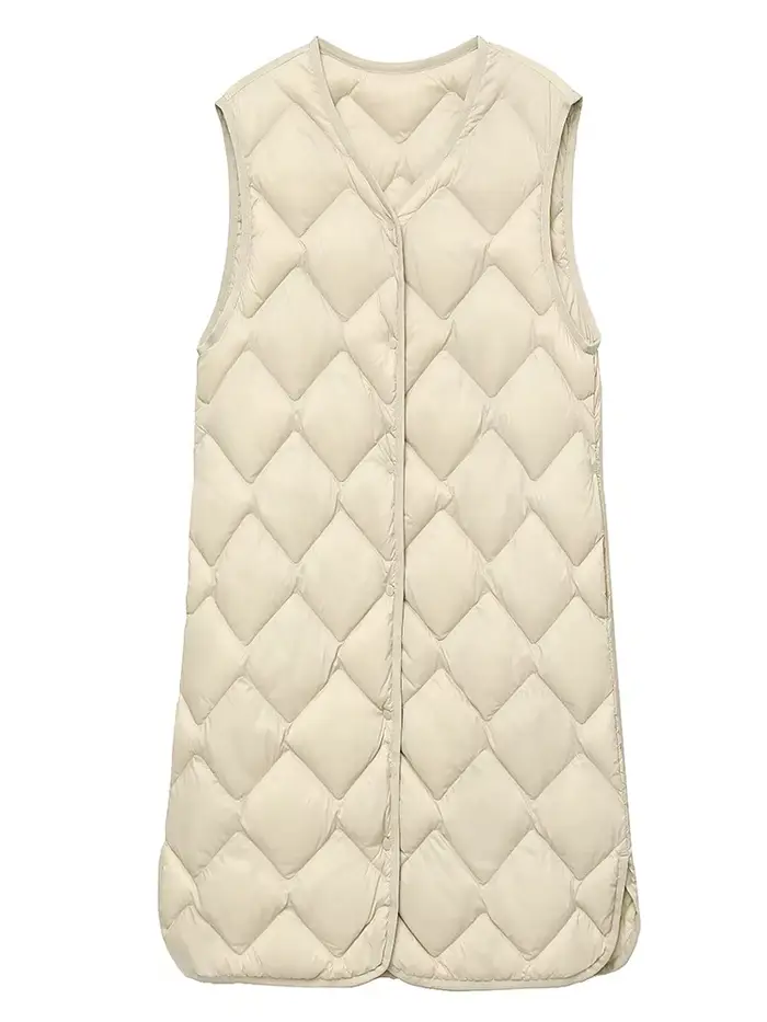 NewBang-Gilet Long Ultra observateur en Duvet de Canard pour Femme, Manteau Chaud à Col Rond, Diaman
