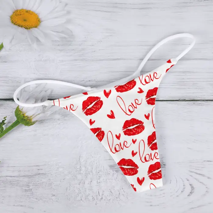 Sexy tangá v tvare srdca pre ženy, dámske spodná bielizeň, bohatšie slipy