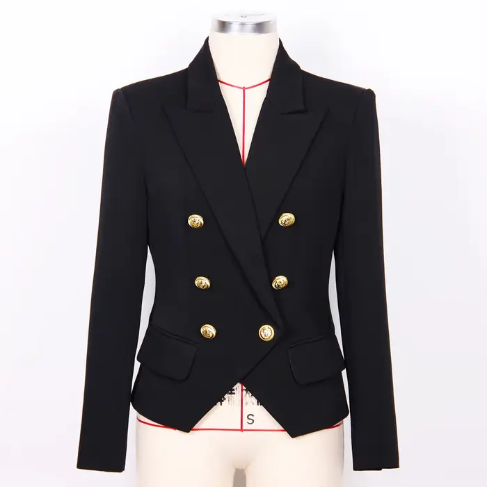 S-XXL trois couleurs 2023 mode nouveau solide Double boutonnage élégant Style CommPiedmont décontrac