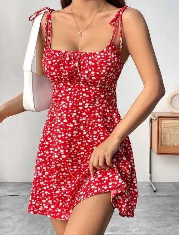 Robes d'été Sexy à bretelles Spaghetti pour femmes, Mini robe, robe de plage, vêtements pour femmes,