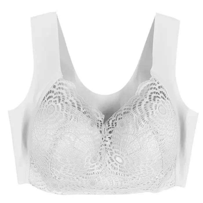 Štíhla a pohodlná dámska bezdrôtová podprsenka, štýl športovej vesty, veľká veľkosť, sexy, čipka, bezšvíkové, na spánok, od značky Temu Cross-Border