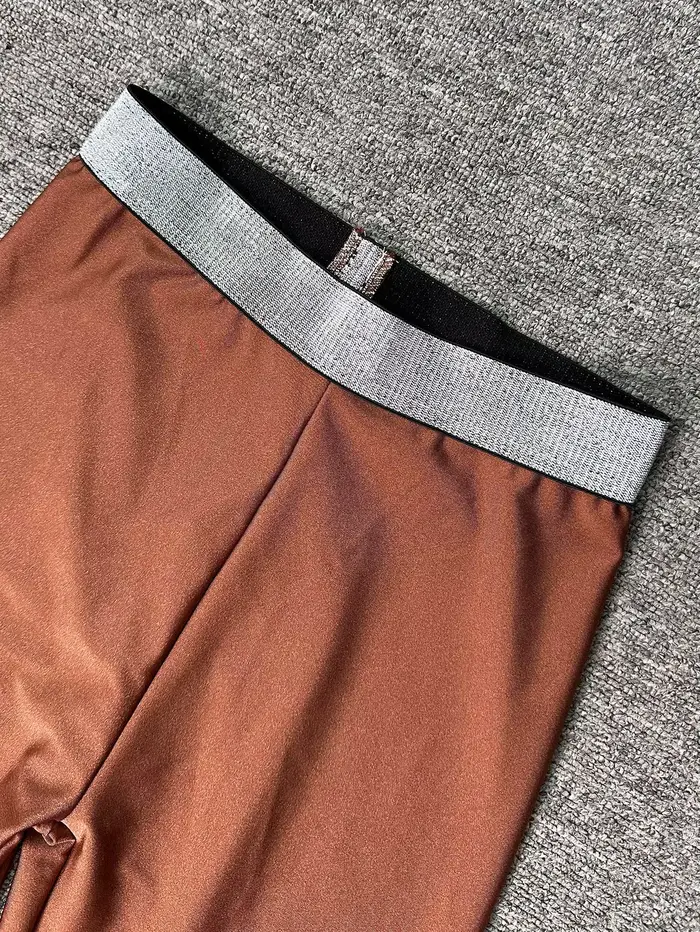 Leggings Aidayou Femme High Street Coupe Haute Elégance Intemporelle Occasions Spéciales Soirées Nocturnes