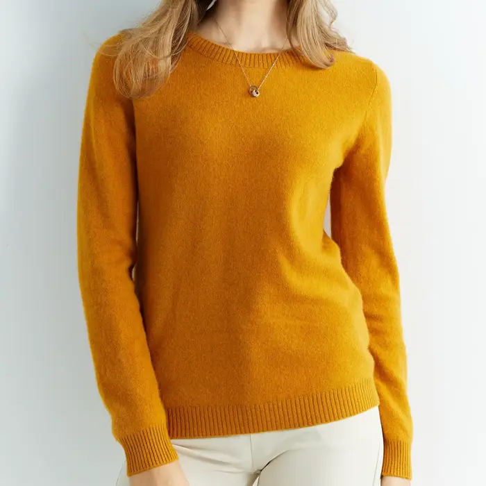 Pletené svetre kašmír dámske 100% merino vlna okrúhly výstrih