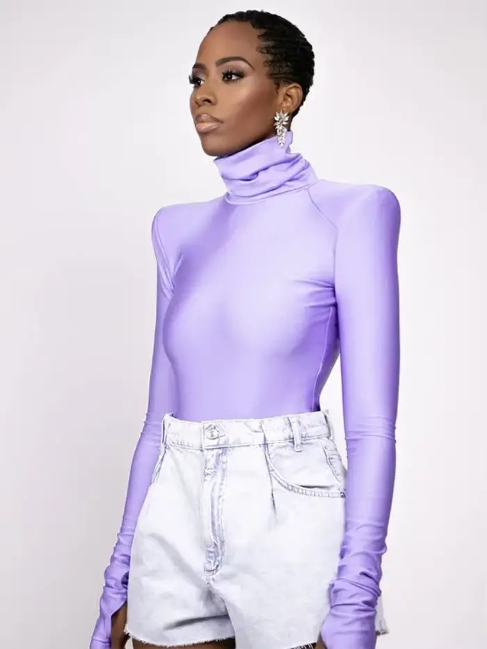 Jednofarebný body s rolákom Sexy dámska lingerie s dlhými rukávmi Y2k topy pre ženy jednodielna Lenceria Femenina