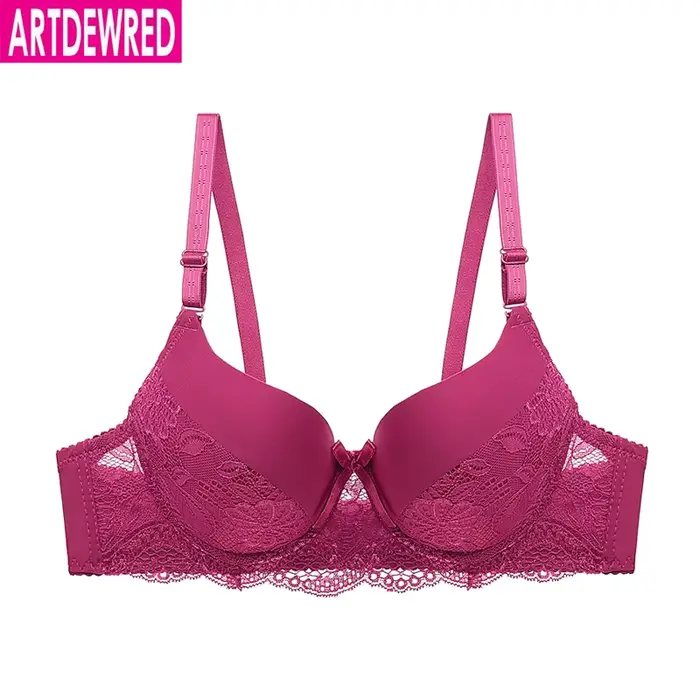 Sexy čipka podprsenka, Dámske kvetinové push up podprsenka, kostice podprsenka, veľké veľkosti, Super Thin podprsenka