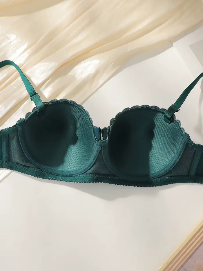 Dámska podprsenka s kosticami push up elegantná mašľa kvety čipka volániky pohodlná na spanie každodenná mäkká podpora domácnosť