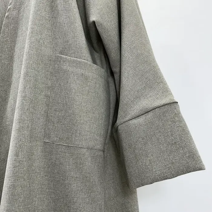 Abaya en lin avec poches pour femmes musulmanes, robe kimono ouverte, vêtements islamiques, modeste,