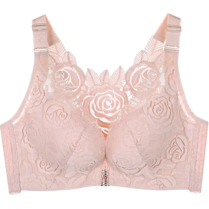 Soutien-gorge femme élégant push-up en dentelle et polyester pour toutes occasions grandes tailles confortель
