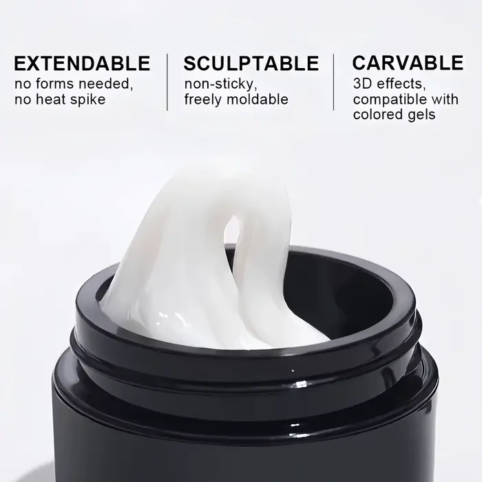 Gel pour ongles 3D, superposition dure et durable non collante, crée des formes de lettres géométriq