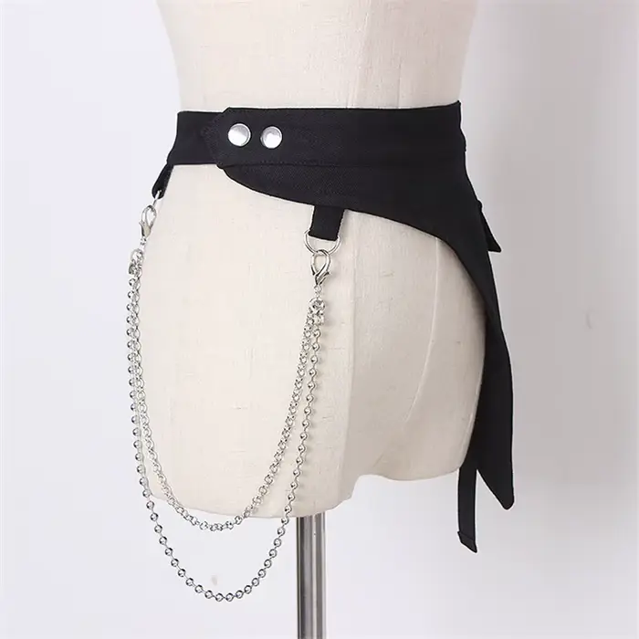 Corset multifonctionnel gothique punk hip hop style techwear en denim pour femmes mode streetwear occasions spéciales