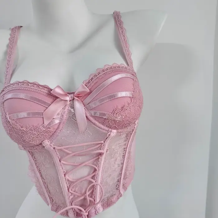 Japonsko Sexy Spodná bielizeň Set Lolita Kawaii Ružová Biela Čipka Dospelý Cosplay Ženy Podprsenka Spodná bielizeň Set Dievča Sleepwear