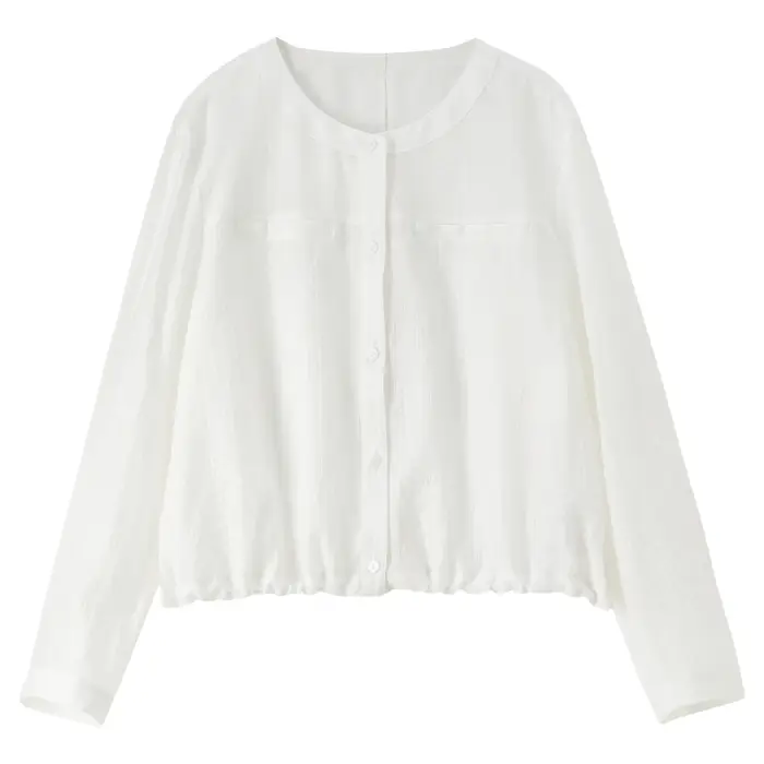 Chemisier surdimensionné en Lyocell SENTUBILA pour femme, collection Printemps-Été 2026, col rond, m