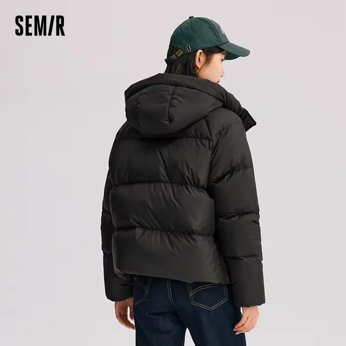 Semir doudoune femmes couleur unie ample polyvalent 2025 hiver nouveau imperméable à l'huile anti-ta