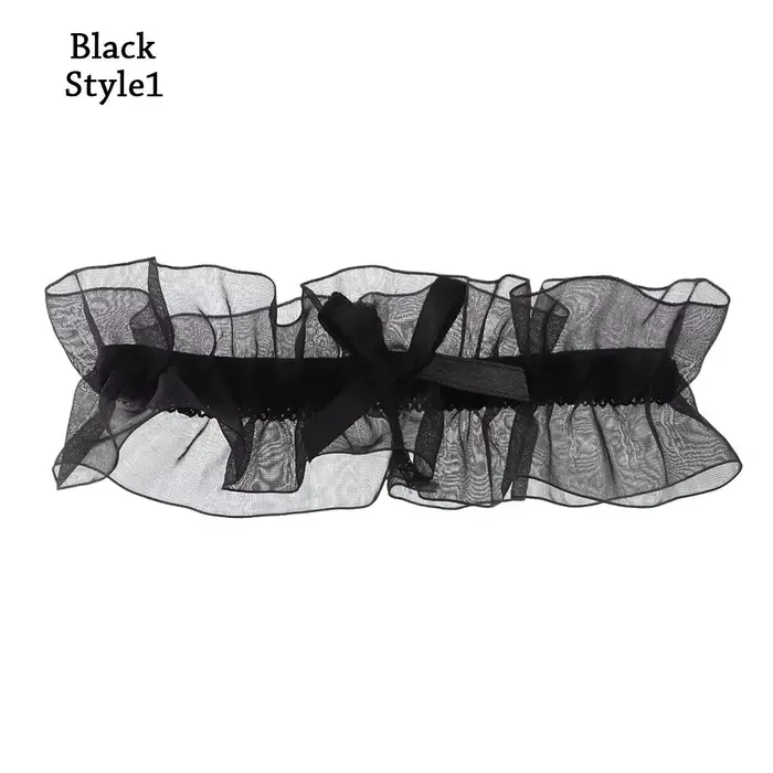 Porte-jarretelles sexy en dentelle élastique pour les cuisses, ceinture de jambe, nœud papillon, acc