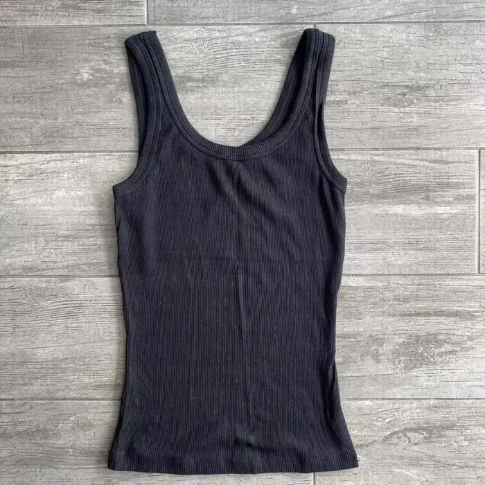 Vintage bezrukávové tielko s potlačou písmen