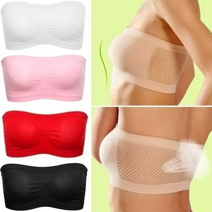 Neviditeľná push-up podprsenka bez ramienok z bavlny pre ženy pohodlné a elegantné sexy spodná bielizeň pre všetky príležitosti