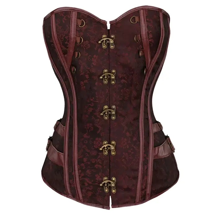 Bustier steampunk pour femmes élégant avec détails en rivets et structure en plastique pour tous les jours et occasions spéciales