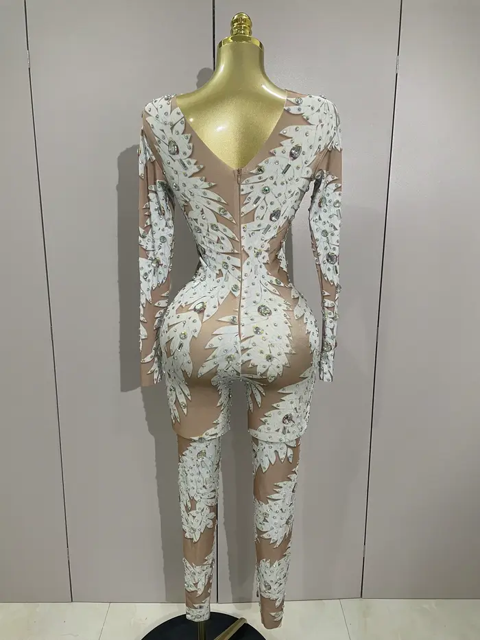 Sexy elastický body s dlhým rukávom pre ženy