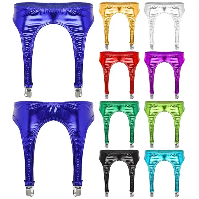 Jarretelles gothiques pour femmes, lingerie brillante, taille haute, jarretelles pour cuissardes, bas, festival rave, costume de pole dance, occasion spéciale, soirée gothique