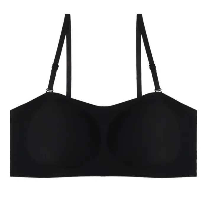 Soutien-gorge sans bretelles pour femmes à petite poitrine, push-up, antidérapant et anti-chute, sou