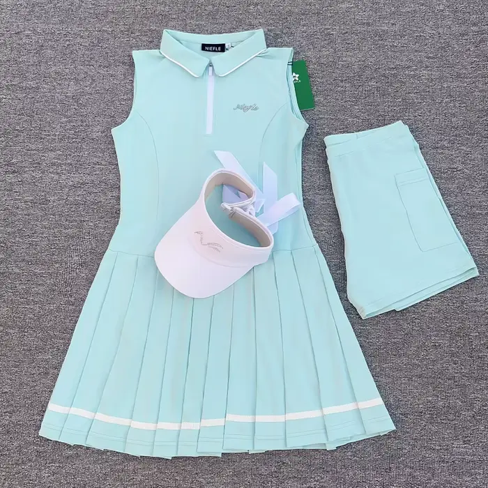 Golfové šaty bez rukávov pre dievčatá Junior štýl Športové antibakteriálne polyester pre jarné letné špeciálne príležitosti