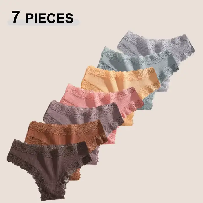 7 pièces/ensemble femmes Sexy dentelle culottes coton sans couture culotte brésilienne femme Sexy ta