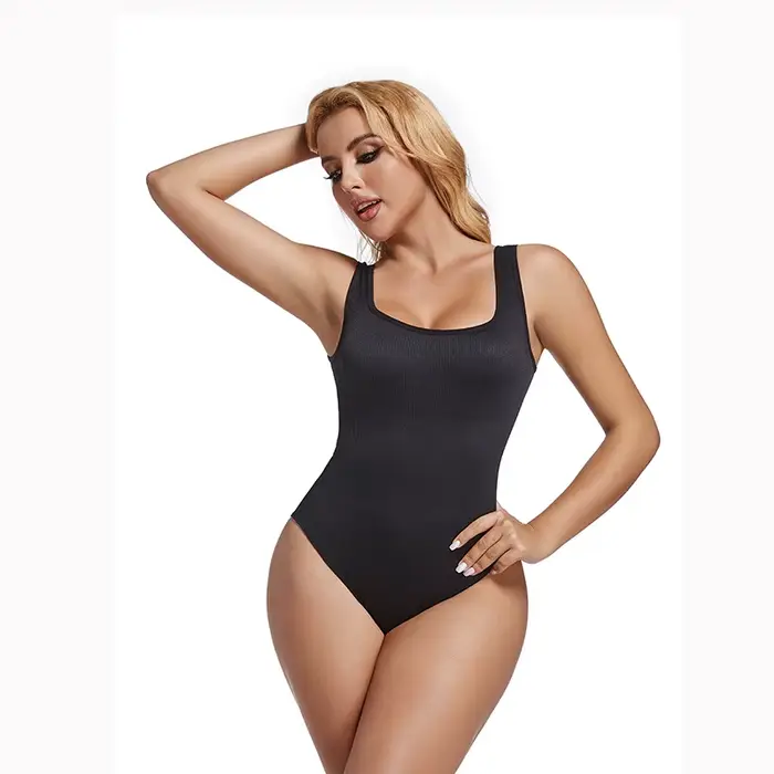 Body d'été Sexy pour femmes, sans bretelles, dos nu, couleur unie, col en U, gilet Slim sans manches, combinaison ajustée