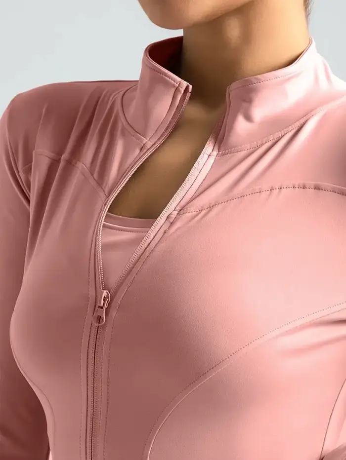 Veste de fitness, haut moulant à séchage rapide pour femmes, édition automne 2025, col montant de pr