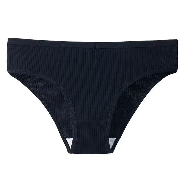 Culotte en coton à rayures pour femmes, sous-vêtements solides et doux, Lingerie confortable pour da