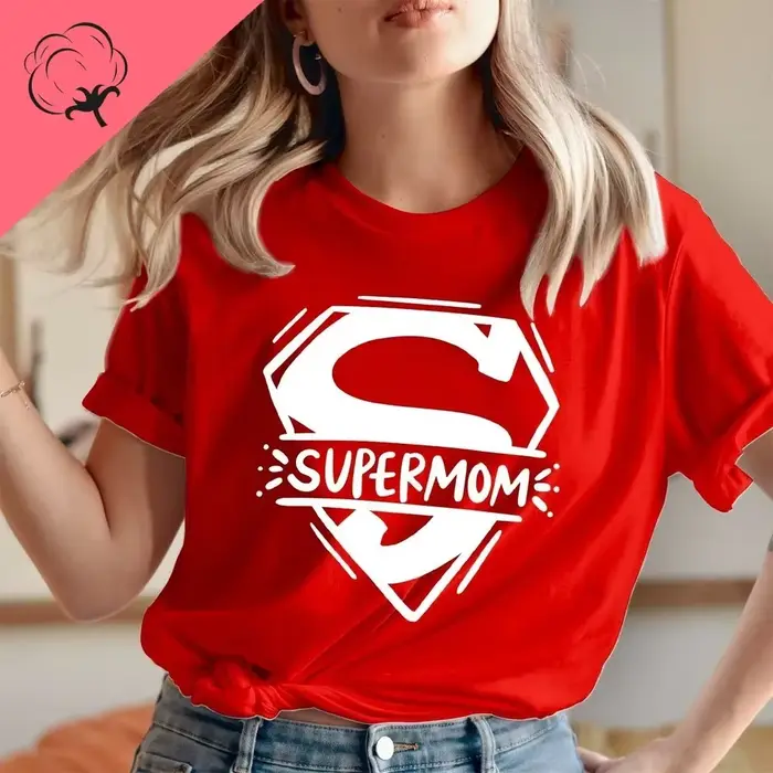 T-shirt Fête des Mères Super Maman Super-héroïne, Hauts pour Femmes, Vêtements pour Femmes, T-shirt 