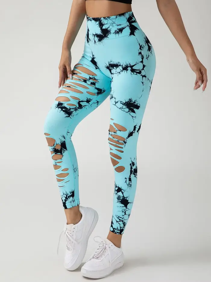 Bezšvové dámske nohavice na jogu Skinny s viazaním