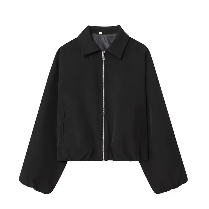 MUJER 2025 veste bombardier femme fermeture éclair bouffante vestes universitaire pour femme recadré