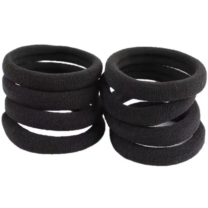 10-100 pièces noir haute élasticité bandeau serviette bandeau 4CM sans couture cheveux corde en cuir