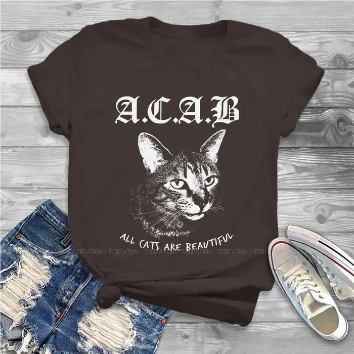 T-shirt «Street chats» 100% coton, ACAB essentiel, personnalisé, nouvelle tendance, vêtements