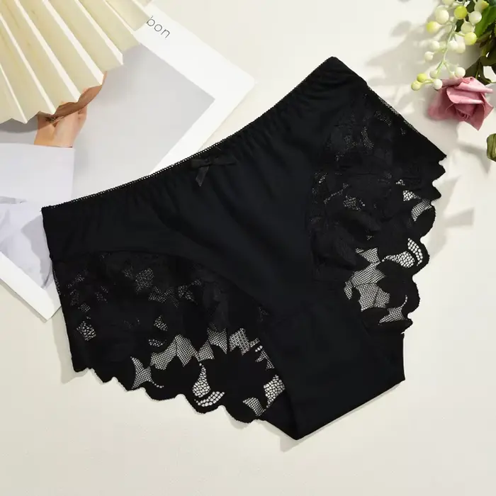 S-XXL femmes dentelle culottes Patchwork sous-vêtements sans couture Sexy luxe évider solide slips f