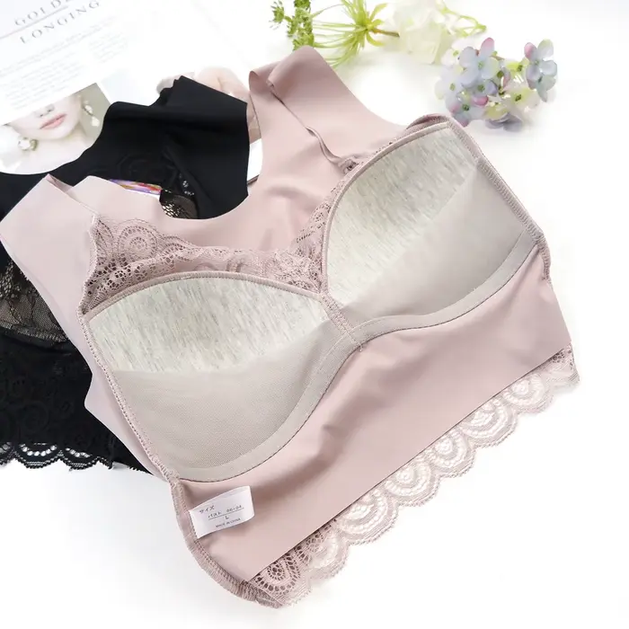 Dámske podprsenky spodná bielizeň veľké veľkosti M-5XL bezdrôtová podprsenka letné bezdrôtové bralette push up sexy čipky podprsenka s polstrovaním