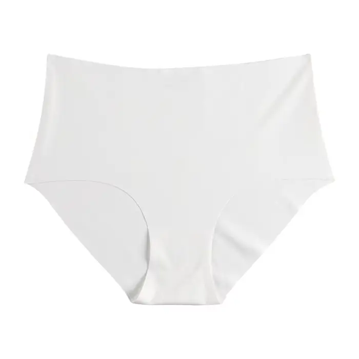 Culotte taille haute sans couture en soie glacée, couverture complète Invisible, sous-vêtements sans