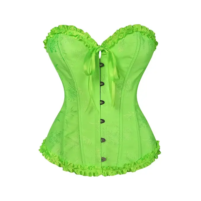 Bustier a korzety bez kostic s volánmi kráľovská modrá gotický top pre ženy Sexy oblečenie Steampunk Korzet Vintage Burleskné viktoriánske kostýmy