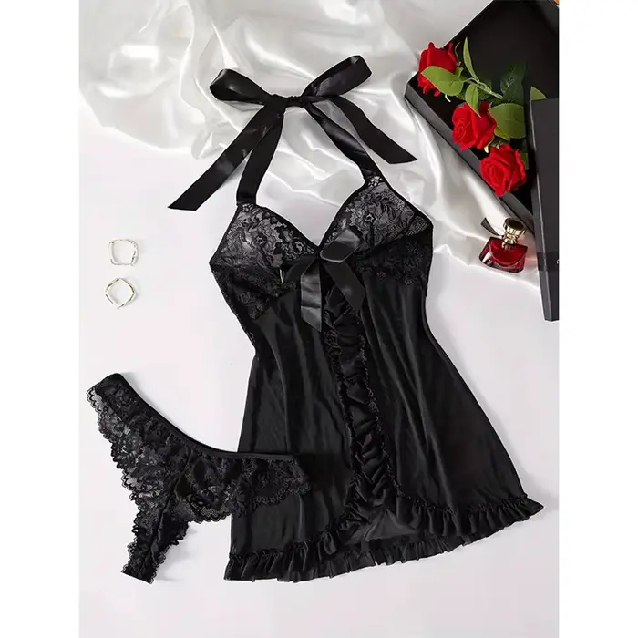 Sexy priehľadná lingerie sada pre ženy